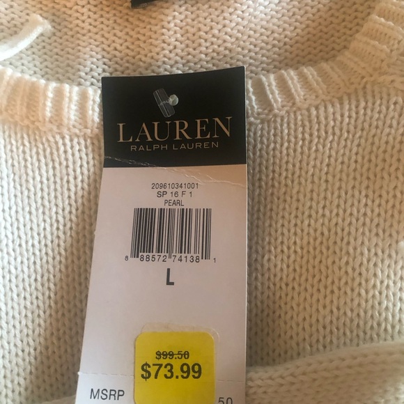 Ralph Lauren cream sweater ( New w Tags) - Picture 6 of 7